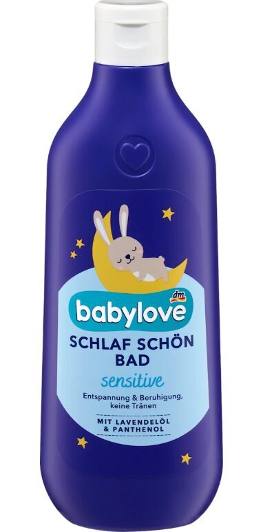 Babylove relaksējošas čuči labi vannas putas sensitiv ar lavandas eļļu un patenolu, 500 ml, vegāns